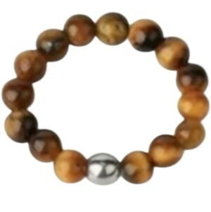 Tiger Eye 4mm Beaded Stretch Ring